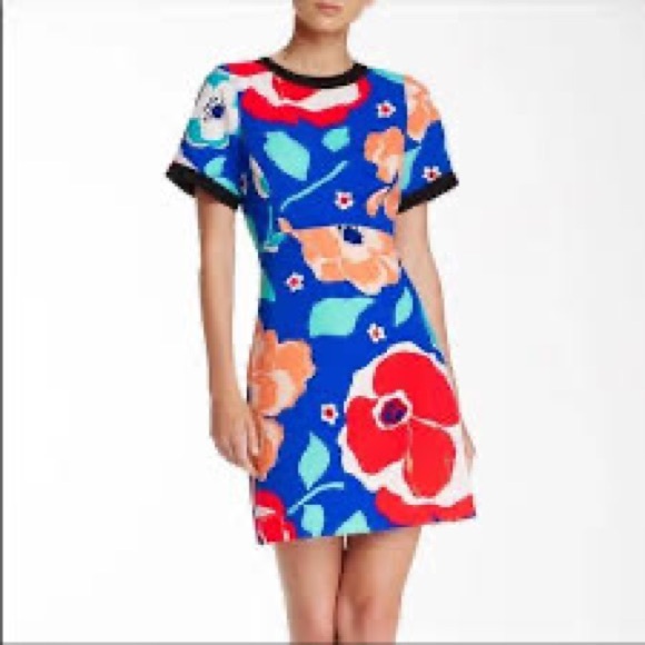 KATE SPADE Jaq Dive Right In Dress Floral Poppy Sheath Short Sleeve - Picture 3 of 9